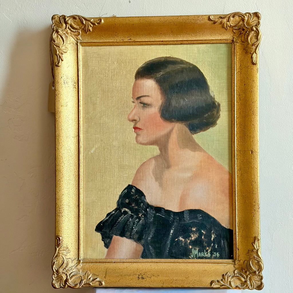 1939 Female Portrait Oil Painting