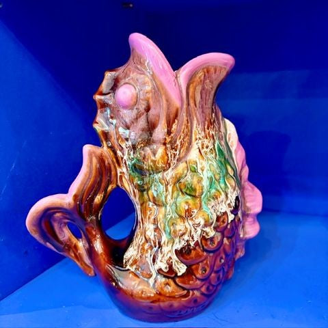 Vintage French Fish Jug