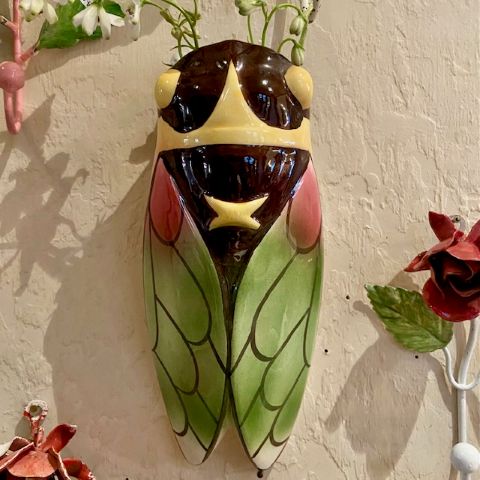 Vintage French Cicada vase 23cm