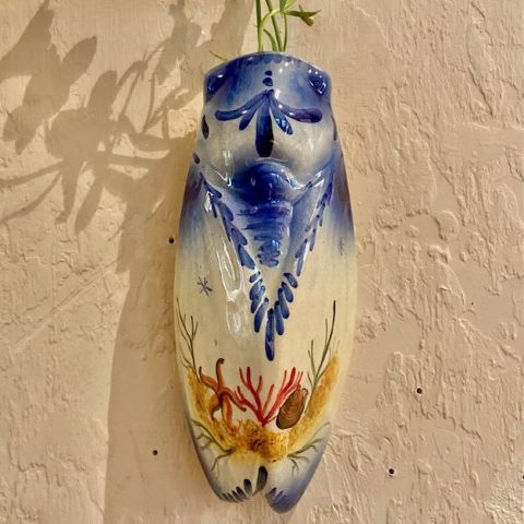 Vintage French Cicada vase 18cm