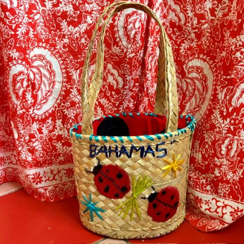 Vintage Bahamas Ladybug tote