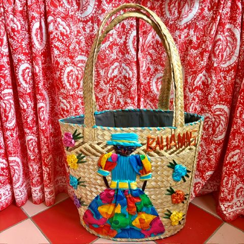Vintage Bahamas Lady Basket