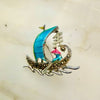 Vintage Ship Brooch