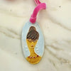 Vintage French Vallauris Pendant Lt Blue