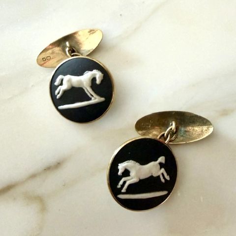 Vintage S. Silver Wedgwood Cufflinks