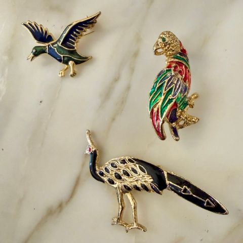 Vintage Bird Brooch