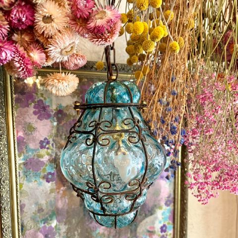 Vintage Italian Murano glass light - small