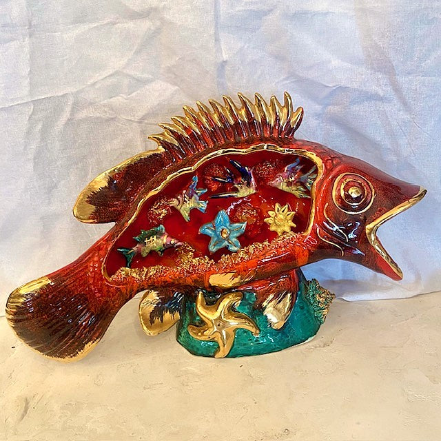 Vintage French Fish Lamp Lge