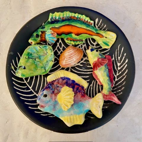 French Sea Creatures Plate