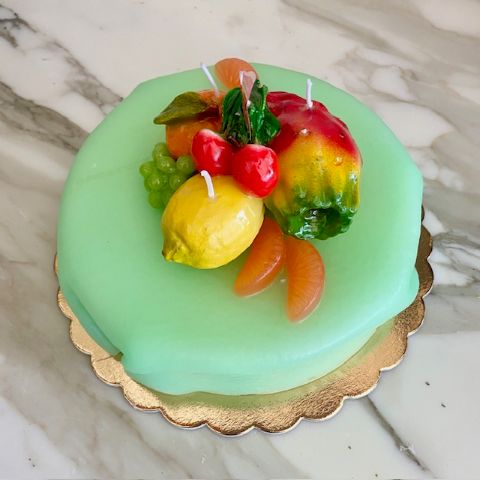 Cassata Cake Italian Food Candle