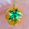 Vintage Glass Xmas Ornaments - Flowers