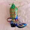 Vintage Glass Xmas Ornaments - Cowboy Boot