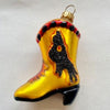 Vintage Glass Xmas Ornaments - Cowboy Boot Sml