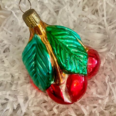 Vintage Glass Xmas Ornaments - Fruit+Veg