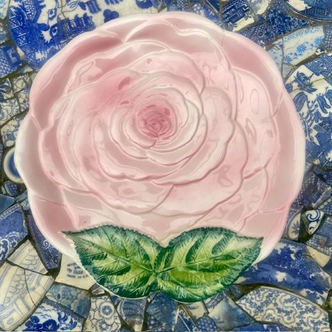 Italian Majolica Flower Plate 22cm