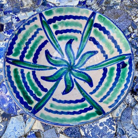 Antique Spanish Large Bowl