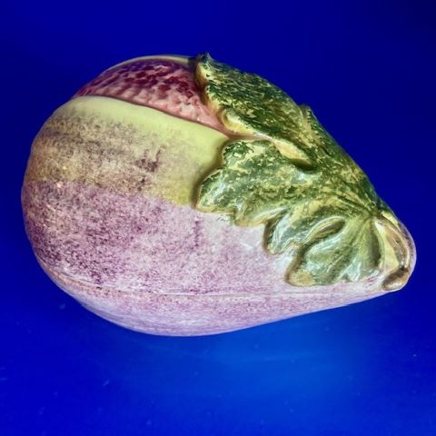 Italian Majolica Lidded Box Fig
