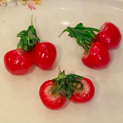 Cherries Italian food candle