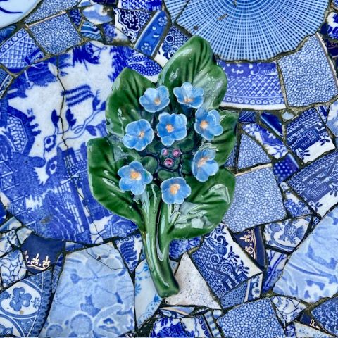 French Ceramic Forever Flower Forget Me Not