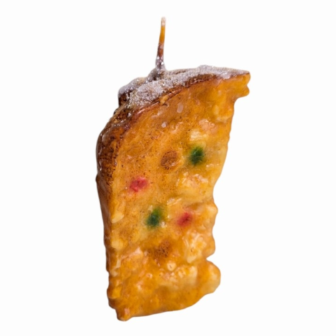Panettone Slice Italian Cake Candle