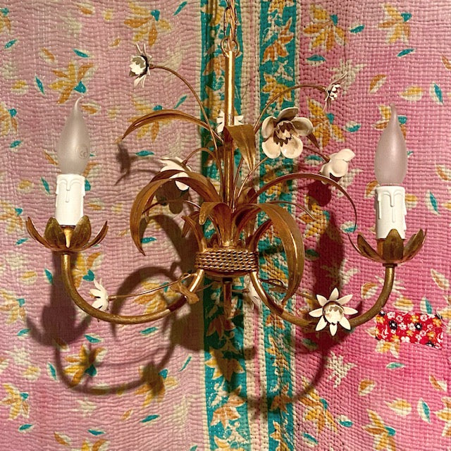 1960's Italian Gilt Chandelier