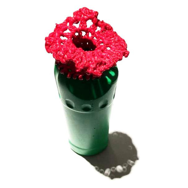 Recycled Plastic Crochet top vase