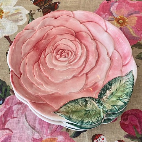 Italian Majolica Flower Plate 22cm