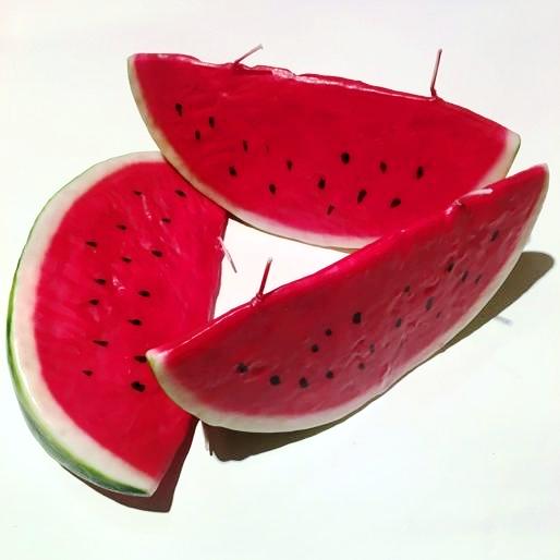 Watermelon slice Italian food candle - 1 pce