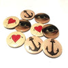 John Derian New York Mirror Button - 1pce