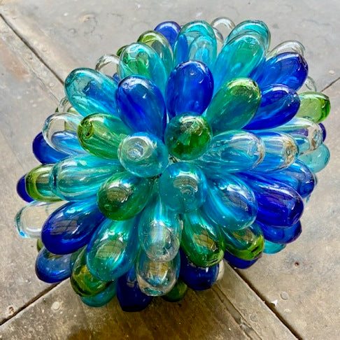 Syrian Glass Cluster Lamp - Turquoise/ Blue/ Green/ Transparent