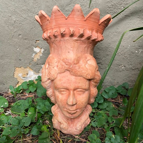 Spanish Terracotta Head Vase