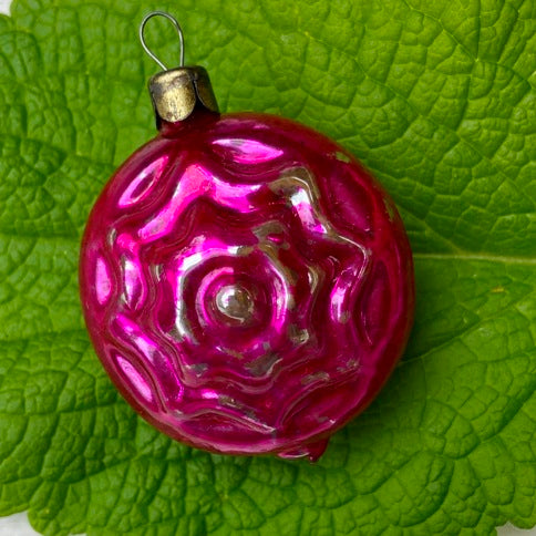 Vintage Glass Xmas Ornaments - Flowers